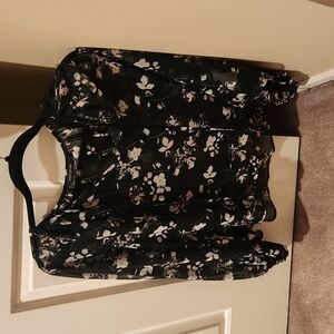 Banana Repulic blouse, lightweight, black bade floral.  Size XS
